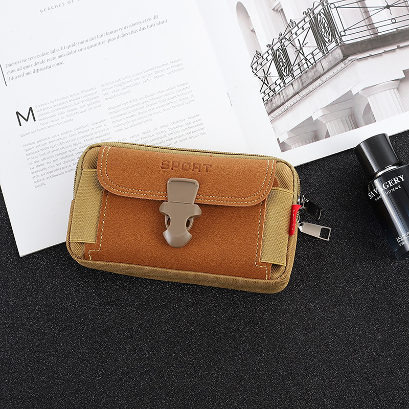 Hot Fashion Oxford Cloth Mobile Phone Bag Male Multi-Functional Mobile Phone Cover Wear Belt Mobile Phone Bag Gift Customization Wholesale undefined