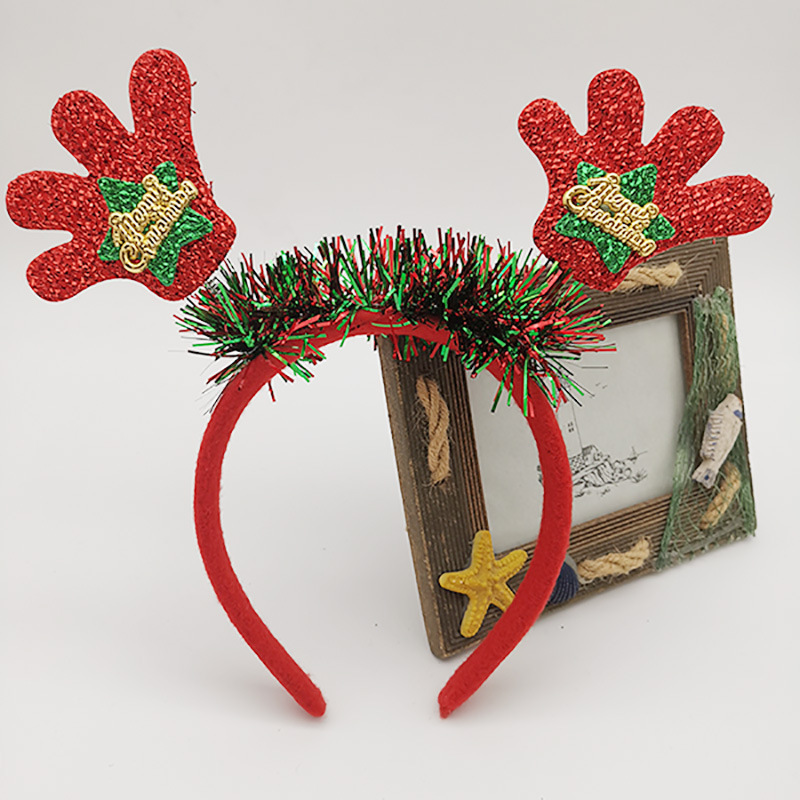 Christmas headbands, Christmas headwear decorations, hair accessories for children, girls, princesses, little girls, Christmas antler headbands for girls details Picture