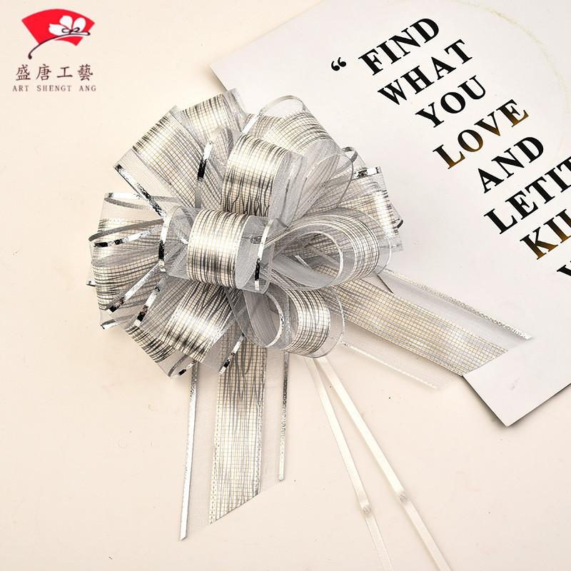 50MM雪纱印花球花 婚庆装饰手拉花厂家直销现货详情图9