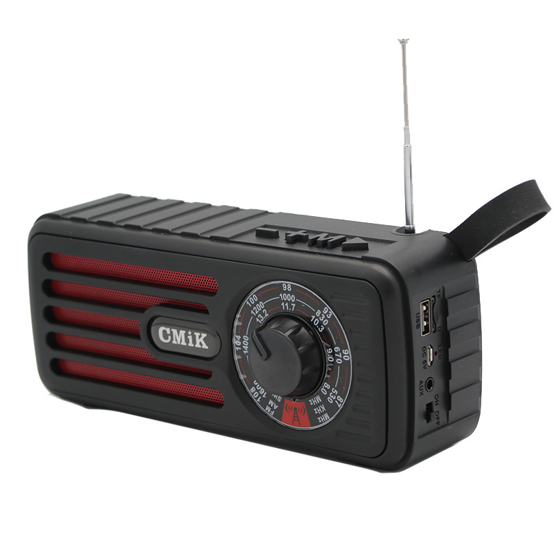 可充电插卡U盘TF卡播放器便携式调频半导体应急灯DC充电收音机细节图