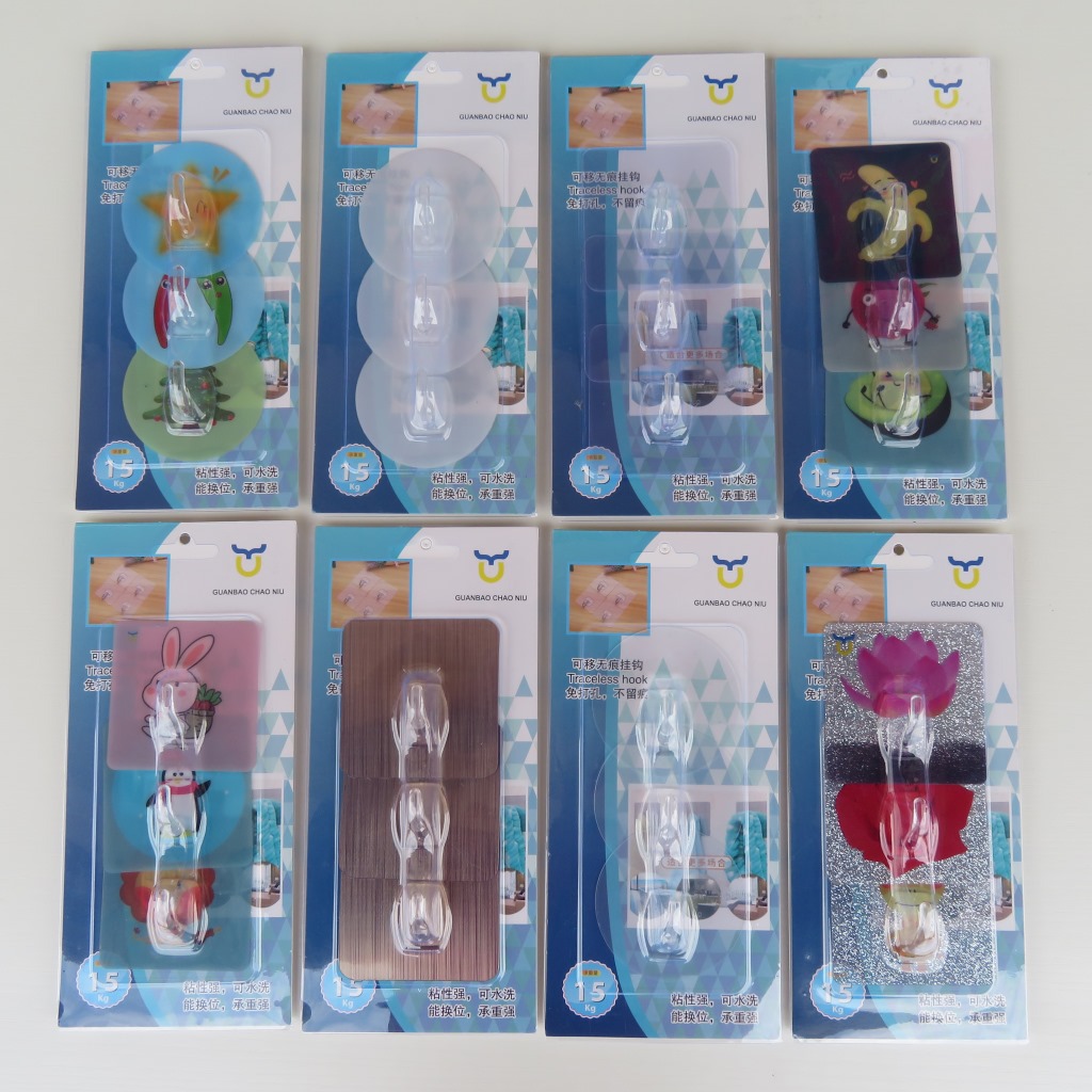 Factory direct sales, seamless strong suction card, three sets of crystal tree branch hooks, strong non-drilling hooks, no damage to the wall full figure