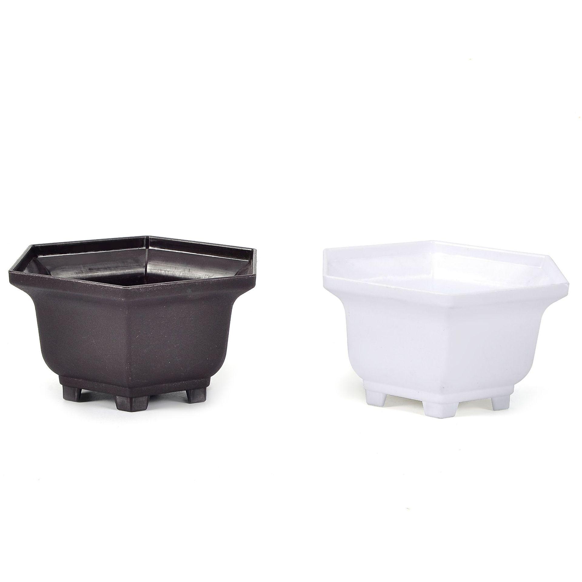 Manufacturers supply P007 weight plus foam flower pot, flocking fake flower pot thumbnail