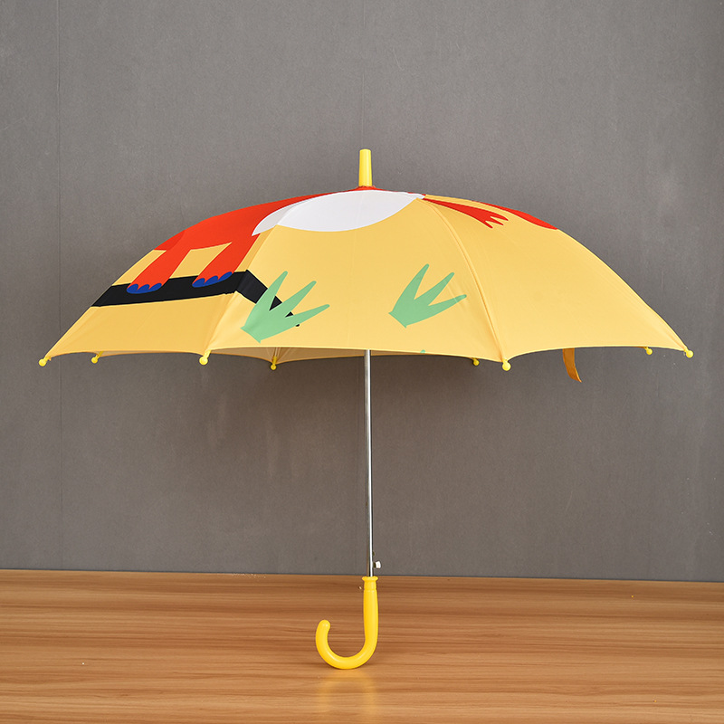 数码动物儿童雨伞长柄直杆晴雨伞可爱卡通小孩广告伞定制LOGO批发详情图4