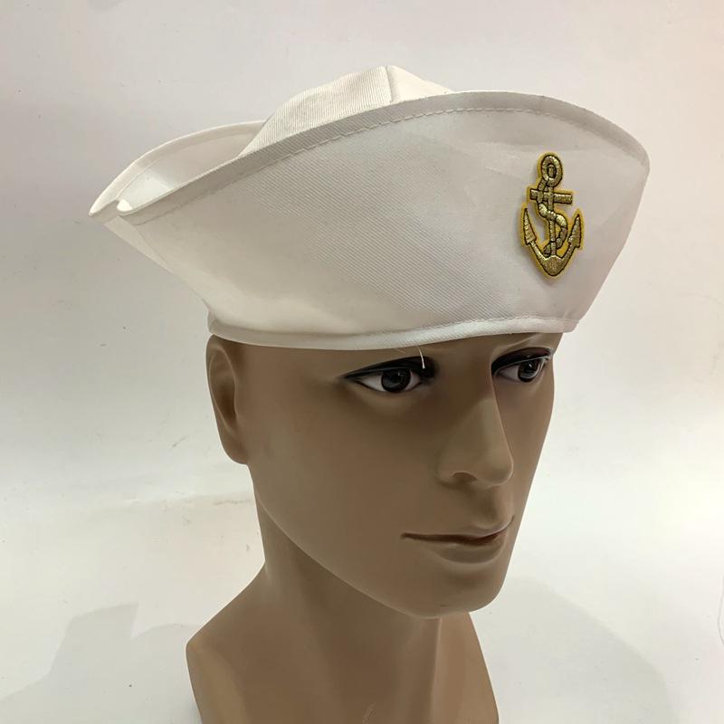 Qianfang Festival wig hat, white sailor anchor icon hat, cosplay Marine sailor professional hat 3332 Specification image
