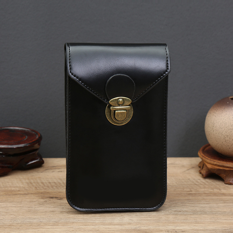 Selling Men's Vertical Casual Mobile Phone Bag Wear Belt Thin Small Fanny Pack Multi-Functional Mini Sports Hanging Bag Wholesale undefined