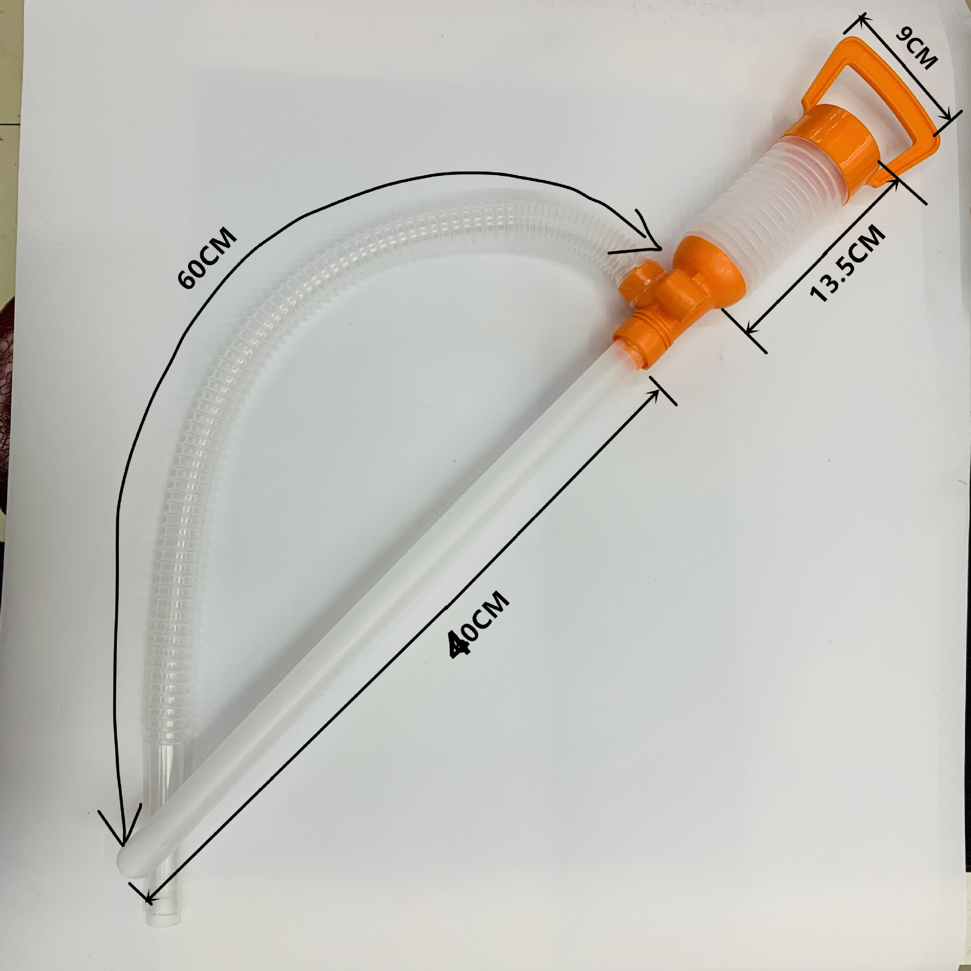 汽车专用吸油器换油器手动柴抽油泵吸油器油箱吸油管抽水管DP15-1白底实物图