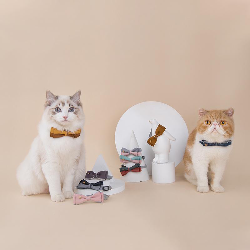 Wholesale of adjustable butterfly bow ties for cats, two-color combination, cute dog collars and dog neck rings, one-piece consignment Application Scenario