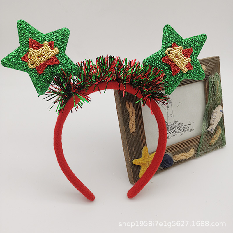 Christmas headbands, Christmas headwear decorations, hair accessories for children, girls, princesses, little girls, Christmas antler headbands for girls undefined