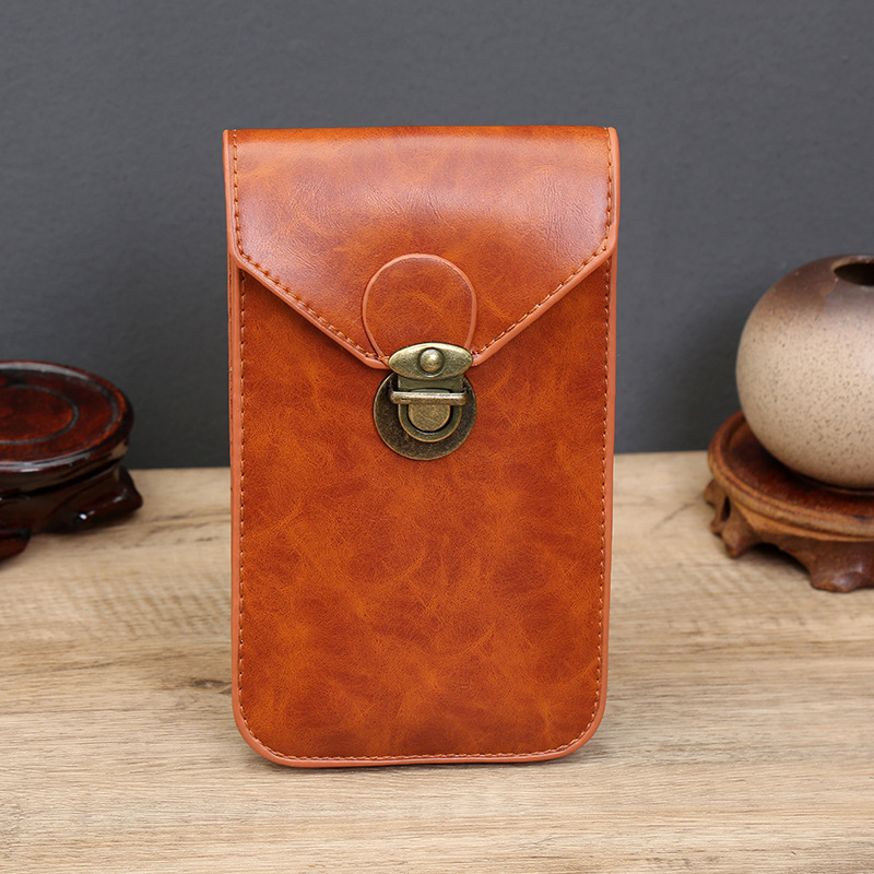 Selling Men's Vertical Casual Mobile Phone Bag Wear Belt Thin Small Fanny Pack Multi-Functional Mini Sports Hanging Bag Wholesale undefined