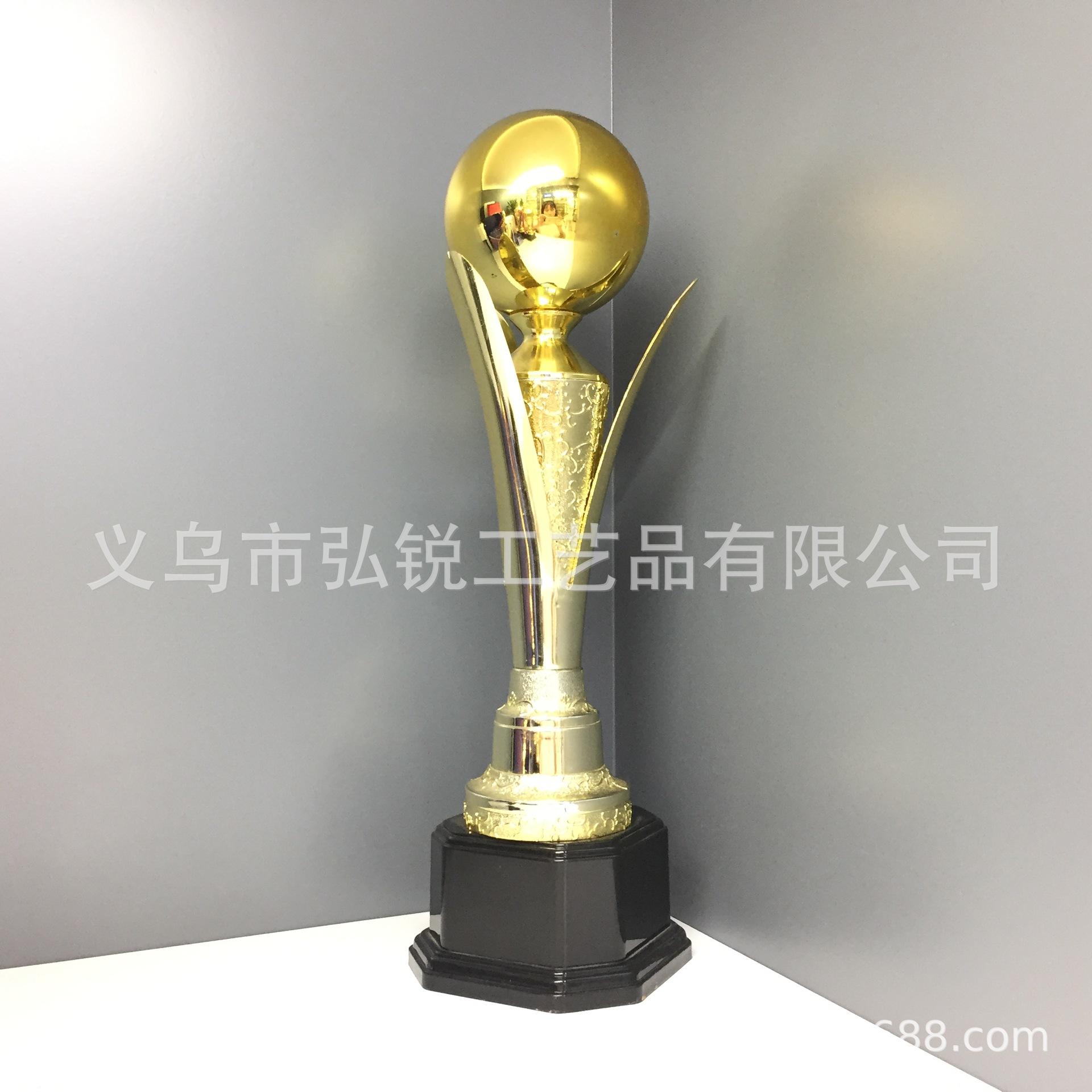 热销批光面球塑料奖杯运动比赛儿童奖品纪念颁奖励创意可定制logo
