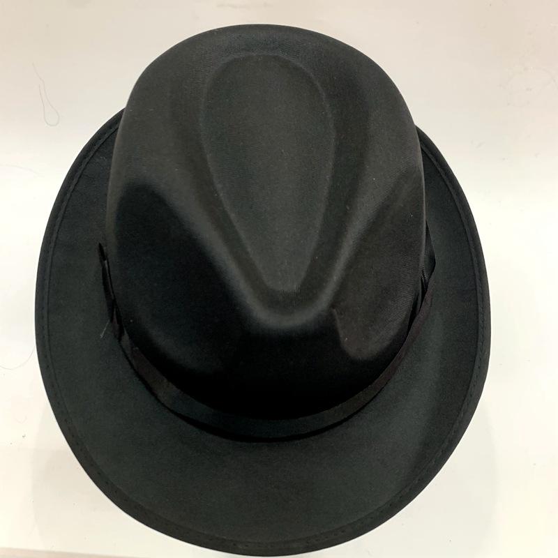 Qianfang Festival wig hat, black knitted fabric composite EVA gift hat, jazz singer hat, European and American gentleman man professional hat