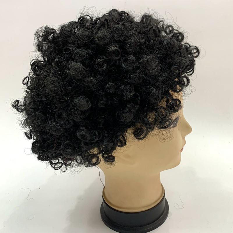 60g black children's fan wig, 60g children's performance wig, black people's African wig Item Picture
