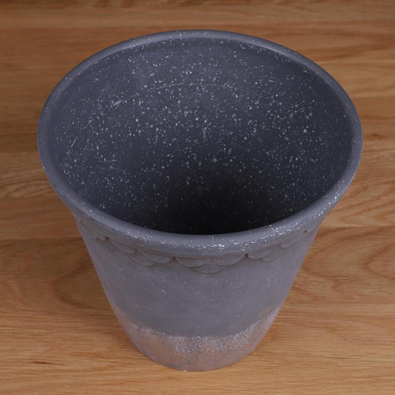 北欧简约创意密胺做旧多肉现代家用加厚个性塑料小花盆 厂家现货白底实物图