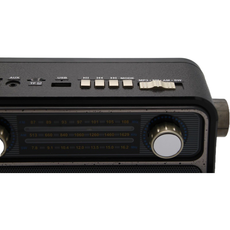European and American retro radio, desktop for the elderly, old-fashioned card-inserting Bluetooth speaker, remote control FM medium wave and short wave broadcasting Item Picture