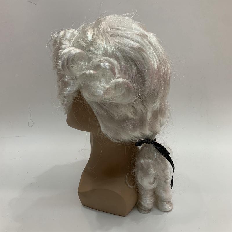 Lawyer wigs, European and American export trade, judge lawyer wigs, head covers, cosplay wigs, wigs, head covers Item Picture