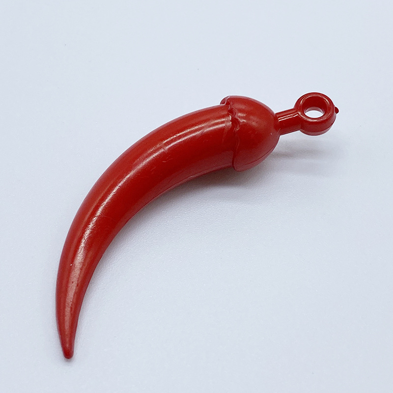 This is a diy beaded material of the same style as the popular acrylic hanging hole small chili pepper hundred-piece. The red color is used to make earrings undefined