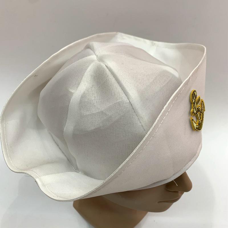Qianfang Festival wig hat, white sailor anchor icon hat, cosplay Marine sailor professional hat 3332 details Picture