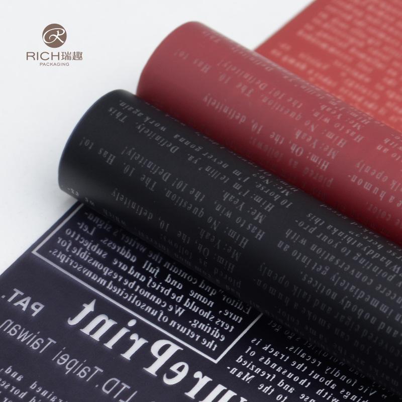 Ruiqu's new English paper flower bouquet wrapping paper with letter printing, wholesale of packaging supplies for flower shops details Picture