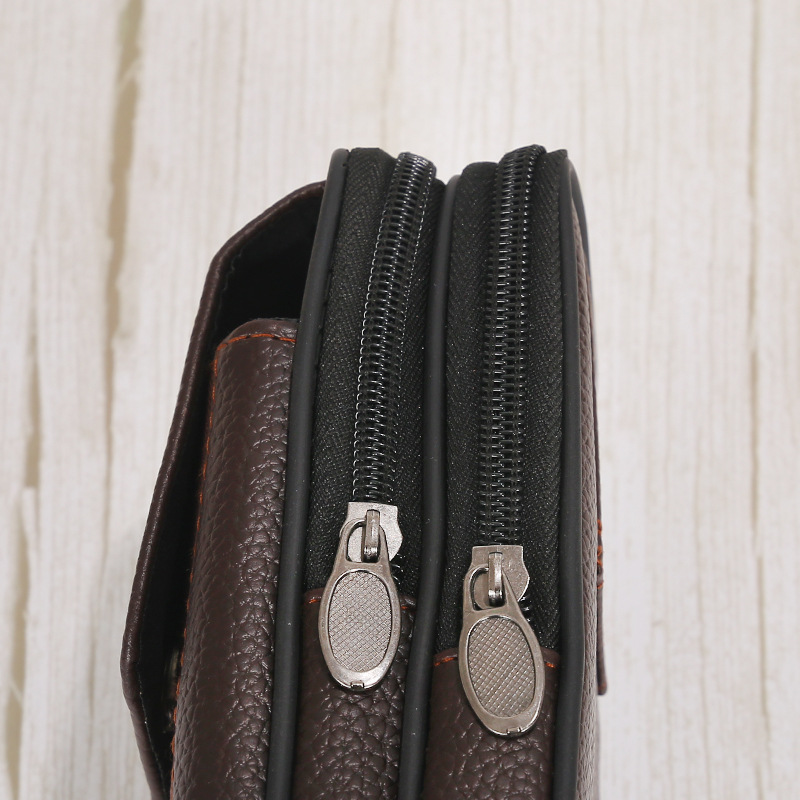 New Horizontal Vertical Mobile Phone Bag Men's Multi-Functional Leather Belt Mobile Phone Set Creative Mobile Phone Bag Gift Customization Application Scenario