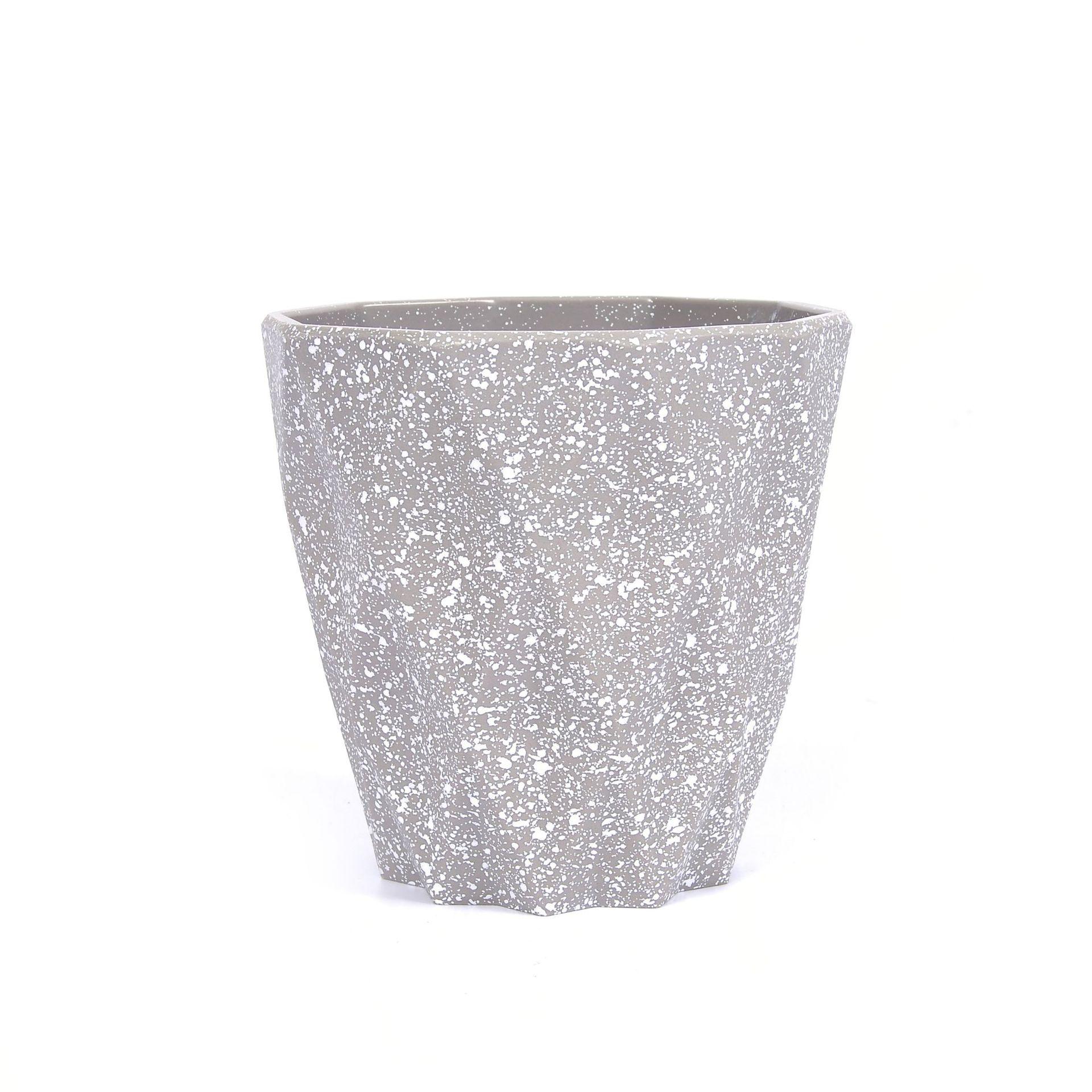 Nordic creative cement flowerpots, cylindrical and rhombic irregular succulent plants, office desktop potted plants with trays Item Picture