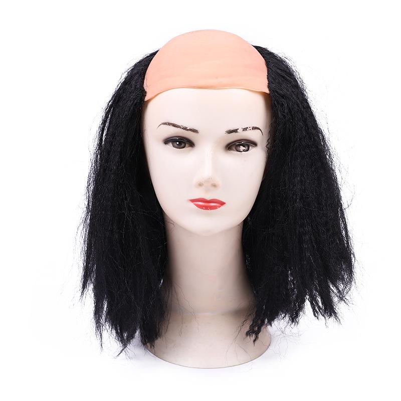 Masquerade ball headwear, strange bald head, strange uncle wig, bald head wig, funny wig, stage skit wig props