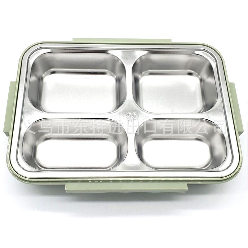Stainless steel lunch box 304, lunch box tableware, student lunch box, insulated compartments, sealed plates, children's lunch plates Item Picture
