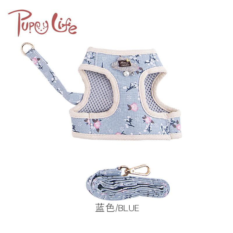 New style of pet supplies: Dog leash, chest and back strap, cat and dog clothes, dual-purpose leash, Korean-style printed dog leash undefined