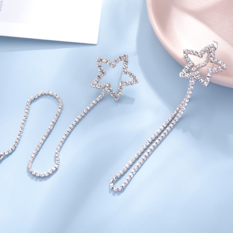 2020 new Korean version women's 925 sterling silver stud earrings, simple star earrings, diamond-encrusted earrings and pearl earrings are available for delivery details Picture