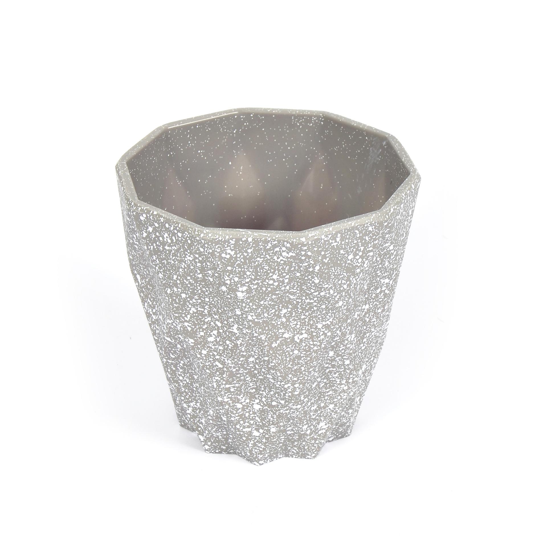 Nordic creative cement flowerpots, cylindrical and rhombic irregular succulent plants, office desktop potted plants with trays Specification image