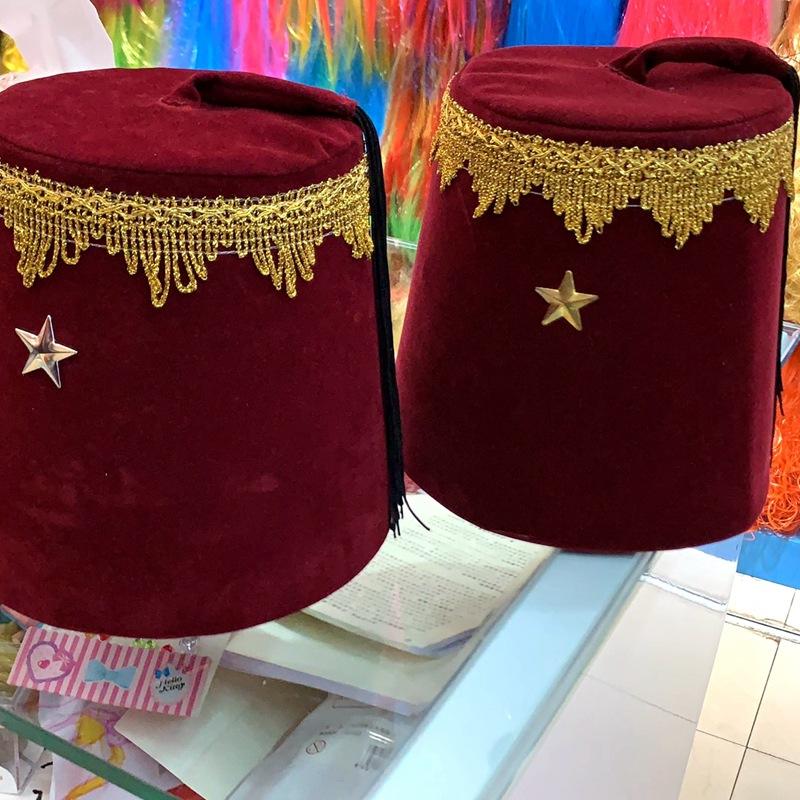 Custom-made hats with tassels, horse-riding hats for export to Turkey, various festival hats, and etiquette hats for foreign trade and export Specification image
