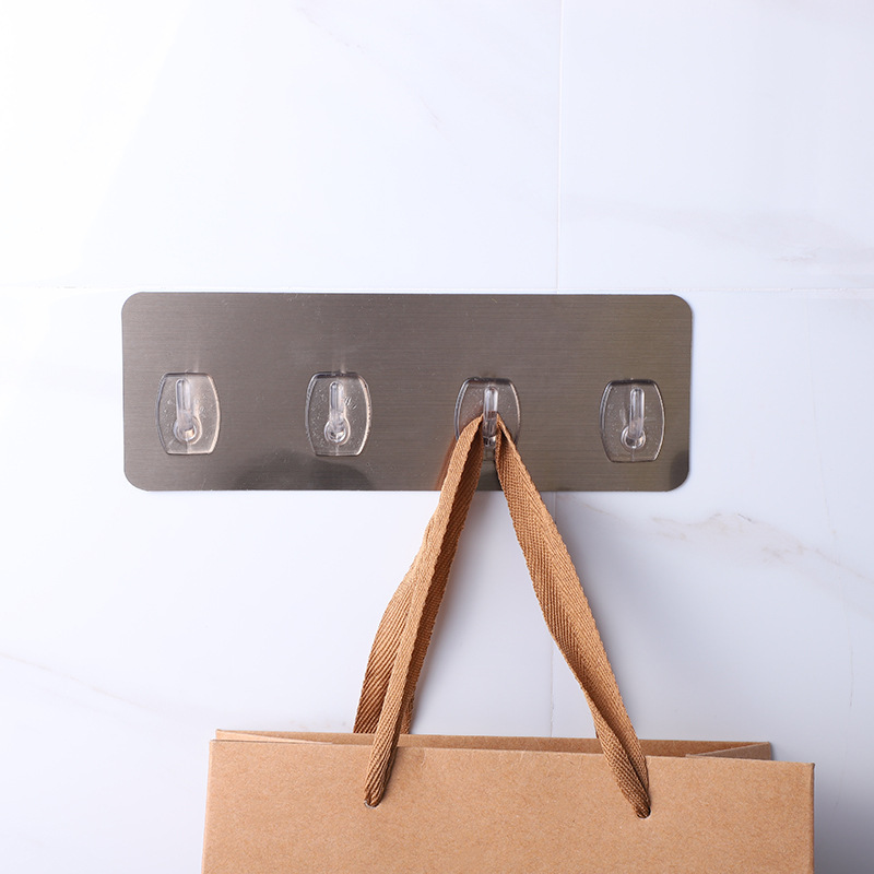 Seamless, strong brushed four-row crystal tree branch hook, no need for drilling at the back of the door, kitchen and kitchenware hook, bathroom hook details Picture