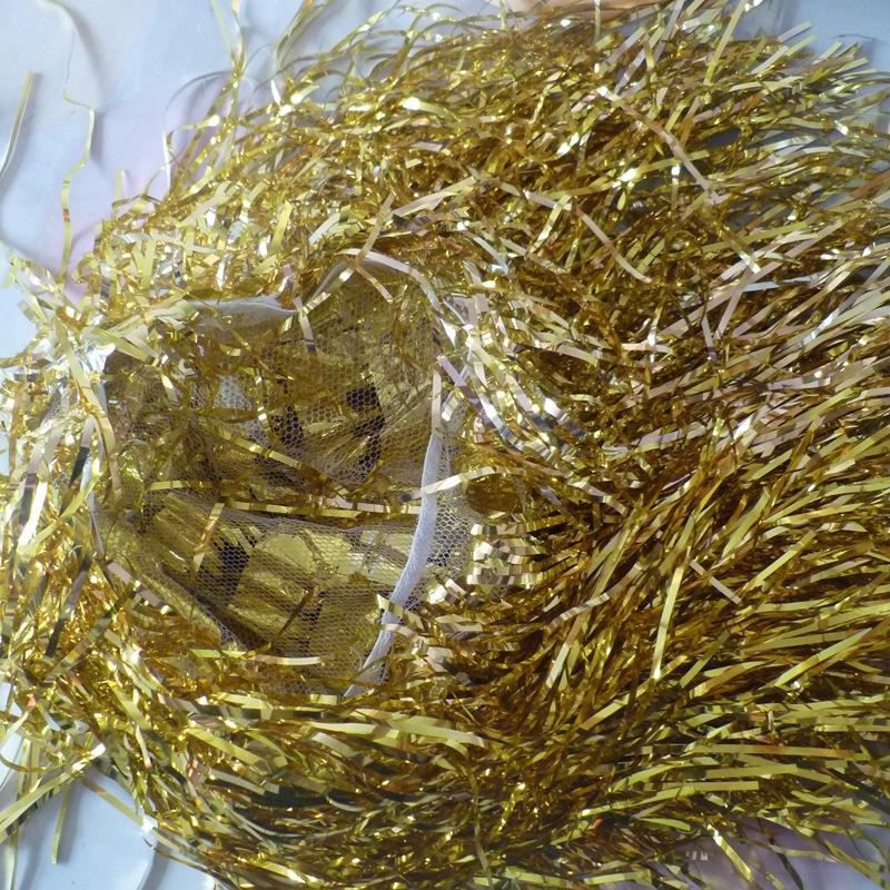 Qianfang Festival Hat Wig, Rain Thread Cheerleading Team Cheering Wig, Head Cover, Colorful Cheap cos Wig, Festival Products 1434 details Picture