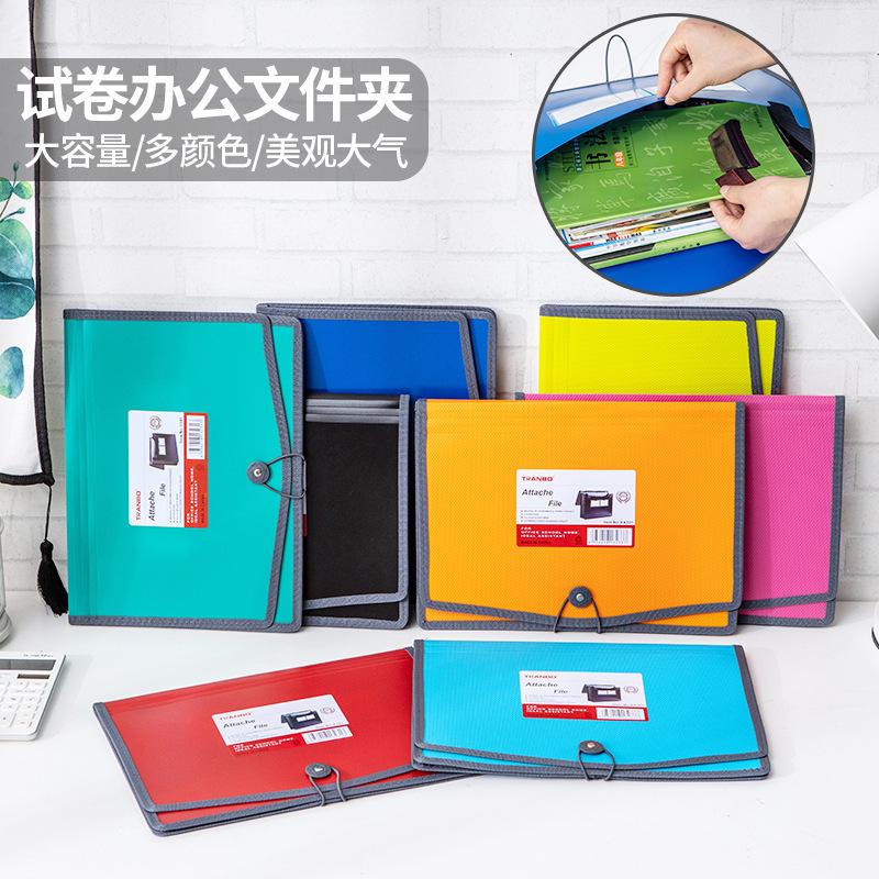 Full-standard TRANBO factory direct sales candy-colored empty space bag, large-capacity test paper file storage bag, data book folder, data bag
