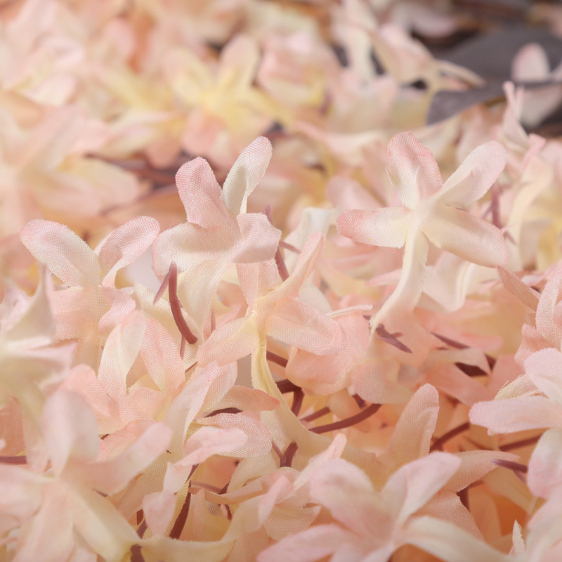 Lilac flower simulation encryption wisteria flower wedding ceiling decoration cherry blossom silk flower home artificial flower artificial bouquet details Picture