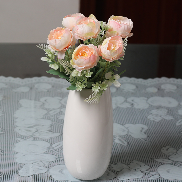 Silk fabric peony artificial flower handles, door knocker decorative flowers, silk flower artificial flowers, wall decorations, hanging decorations, Amazon supply undefined