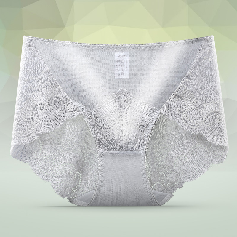 New women's underwear, sexy triangle pants, soft mesh splicing, hot-selling mid-waist lace underwear, factory direct sales undefined