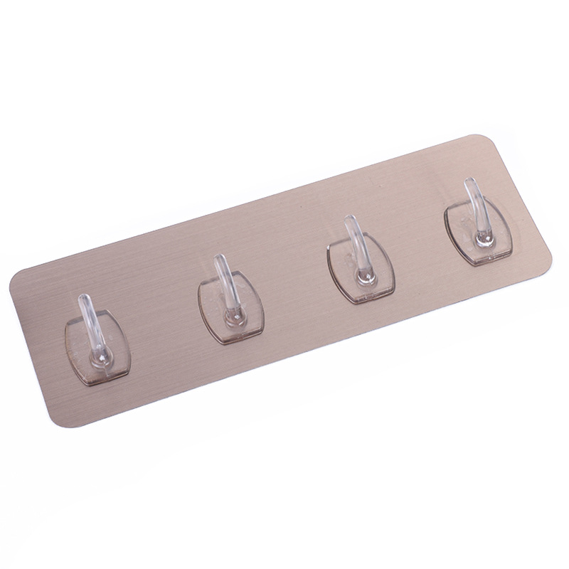 Seamless, strong brushed four-row crystal tree branch hook, no need for drilling at the back of the door, kitchen and kitchenware hook, bathroom hook Item Picture