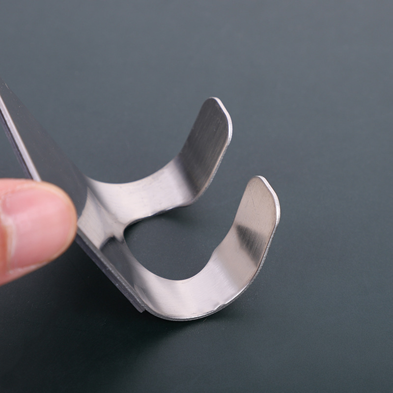 Double hook seamless adhesive razor stand factory direct sales, metal stainless steel adhesive hook wall, bathroom waterproof, seamless Specification drawing