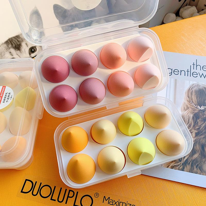 Makeup egg sponge egg powder puff don't eat powder air cushion super soft makeup egg storage box dry and wet makeup tool details Picture