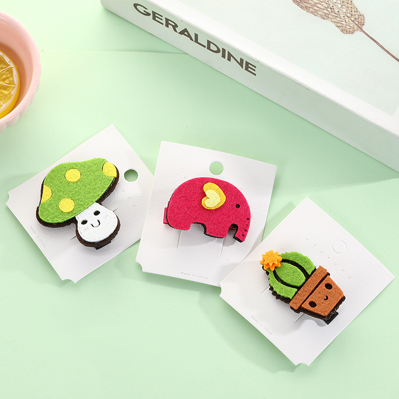 Factory direct supply of Korean version simple, fashionable and cute fruit hair clips, eco-friendly resin children's straight clips, BB clips wholesale details Picture