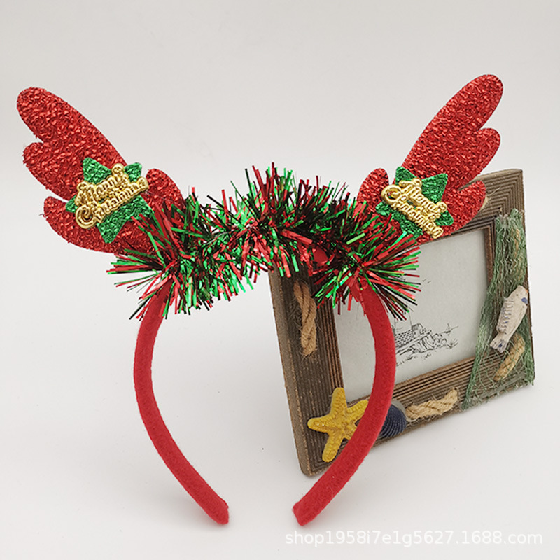 Christmas headbands, Christmas headwear decorations, hair accessories for children, girls, princesses, little girls, Christmas antler headbands for girls undefined
