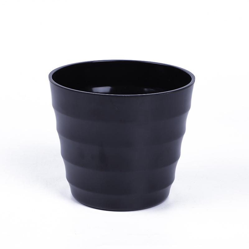 The coarse-textured Y02 series 10-sized faux porcelain plastic flowerpot is made of melamine material, with a solid color scheme and simple design details Picture