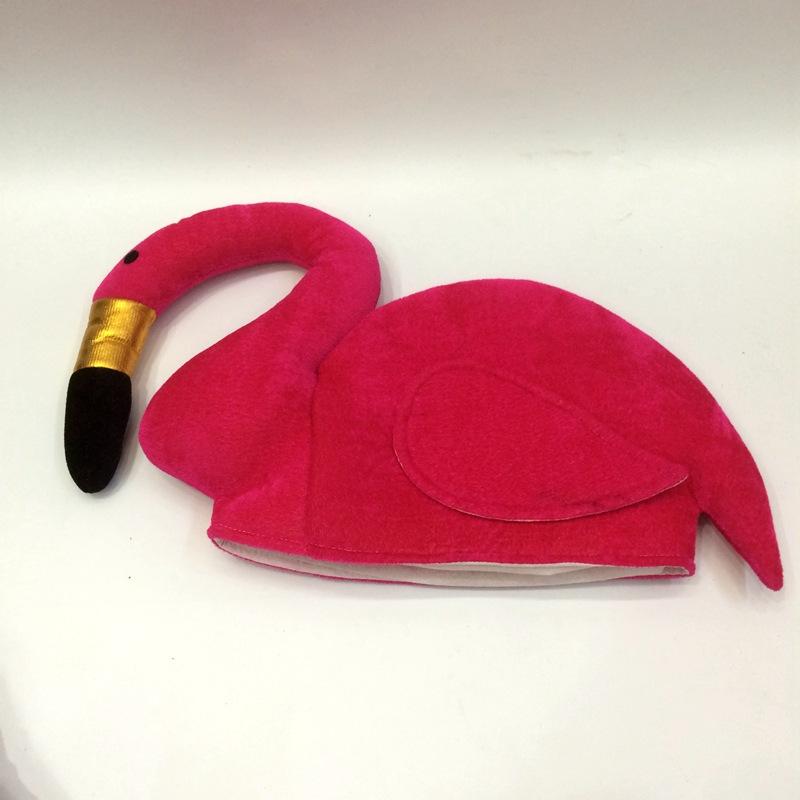 Yiwu Qianfang Festival Wig Hats, Flamingo Hats, Swan and Bird Hats Manufacturer, various export animal festival hats 2555 Item Picture