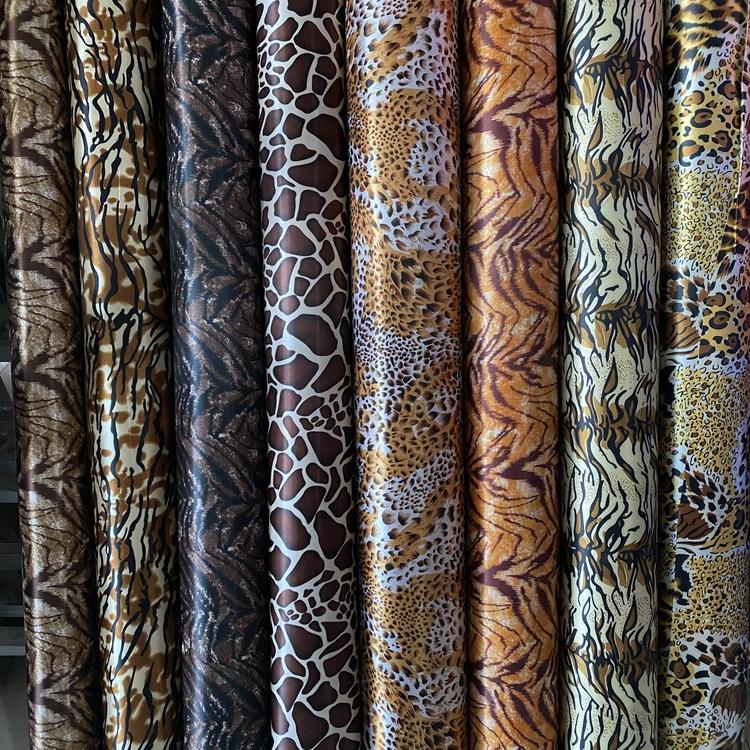 色丁印花系列印老虎纹 大量现货 箱包手袋化妆包等外包装材料批发