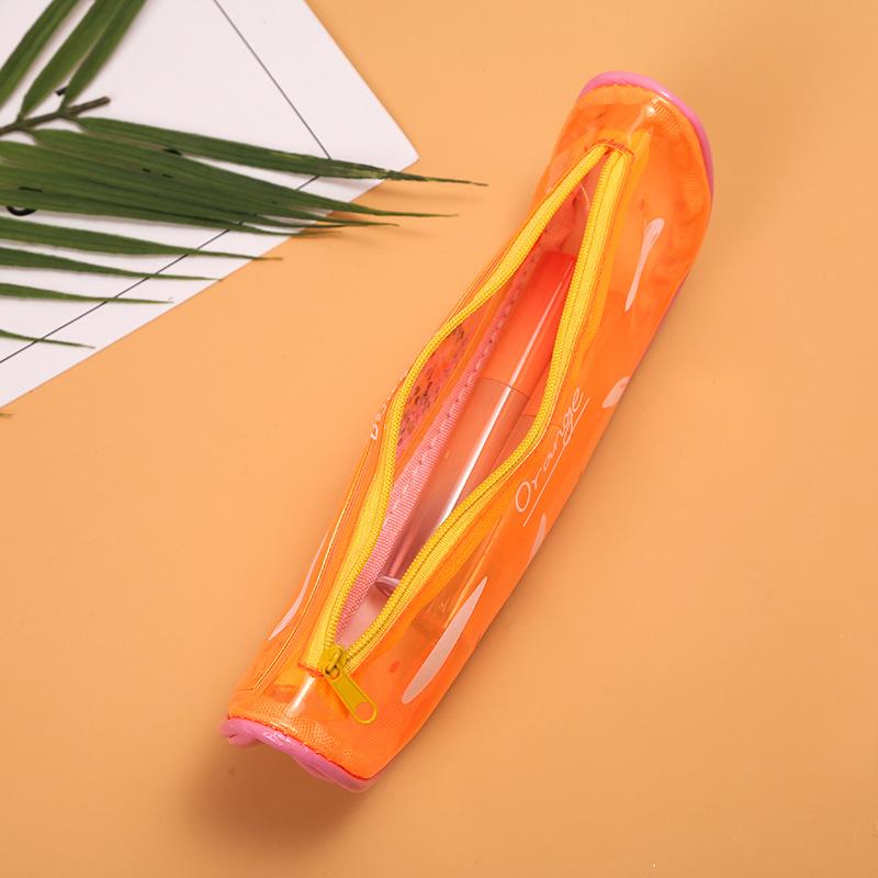 Korean version rainbow Fruit flowing sand student pencil case, iridescent summer new storage box, children and girls' storage pencil case Application Scenario