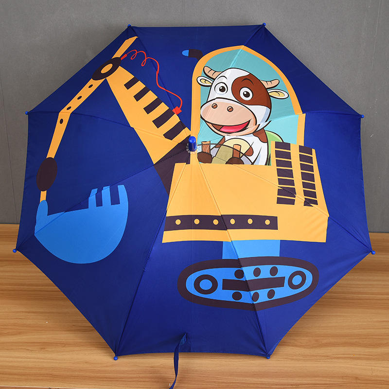 数码动物儿童雨伞长柄直杆晴雨伞可爱卡通小孩广告伞定制LOGO批发详情图10