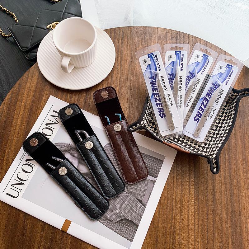 Eyelash curler set golden feather dolphin eyelash grafting tweezers false eyelash tool auxiliary planting flowering tweezers precision details Picture