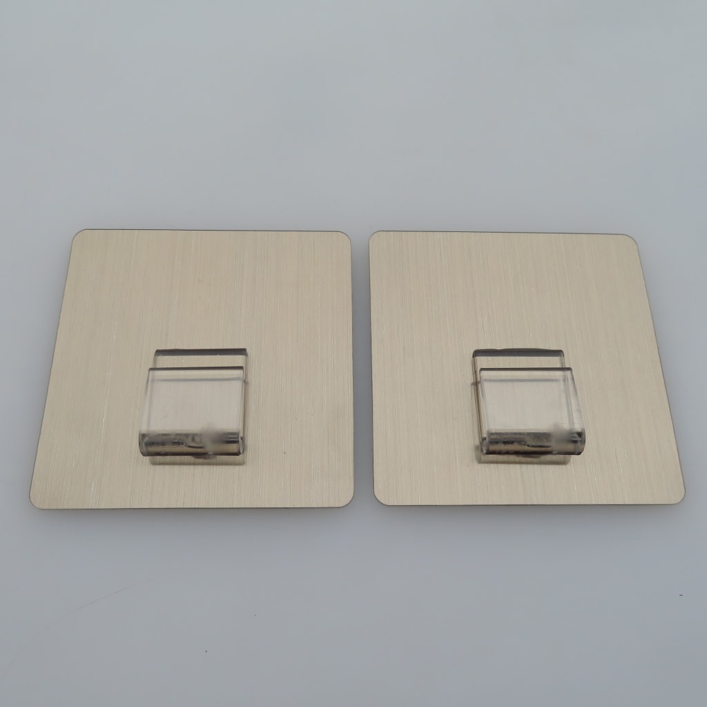 Seamless solid claw-buckle stainless steel storage rack, strong nail-free U-shaped card button universal patch ironwork hanging rack details Picture