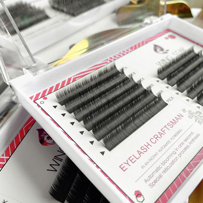 Laser grafted eyelash spiral groove single Japanese double tip flat hair wind blowing mink hair super soft very natural Application Scenario