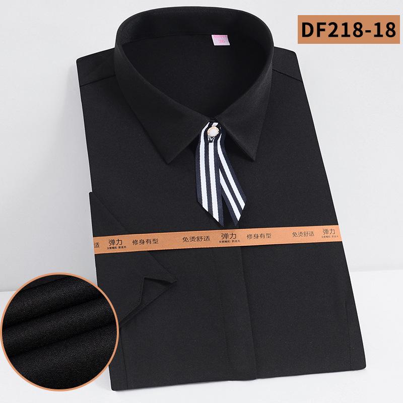 衬衫女新款2020年设计感小众职业装短袖衬衣工作服工装正装上衣寸详情图9